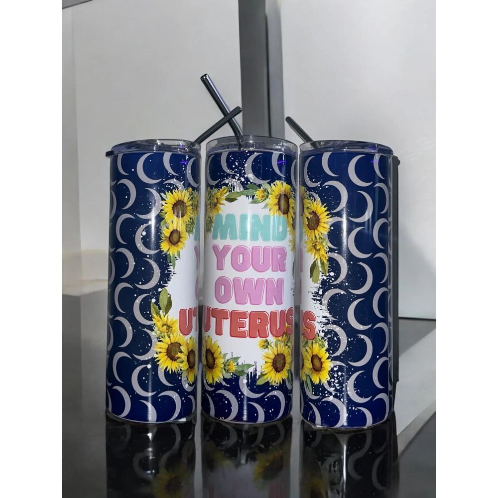 Mind your own uterus funny 20‎ oz drink tumbler
